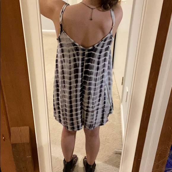 Tie Dye Mini Sundress Size Small V Neck - Picture 2 of 4